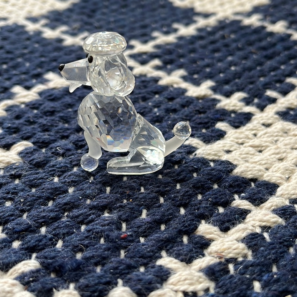 Swarovski Sitting Poodle Crystal Figurine.